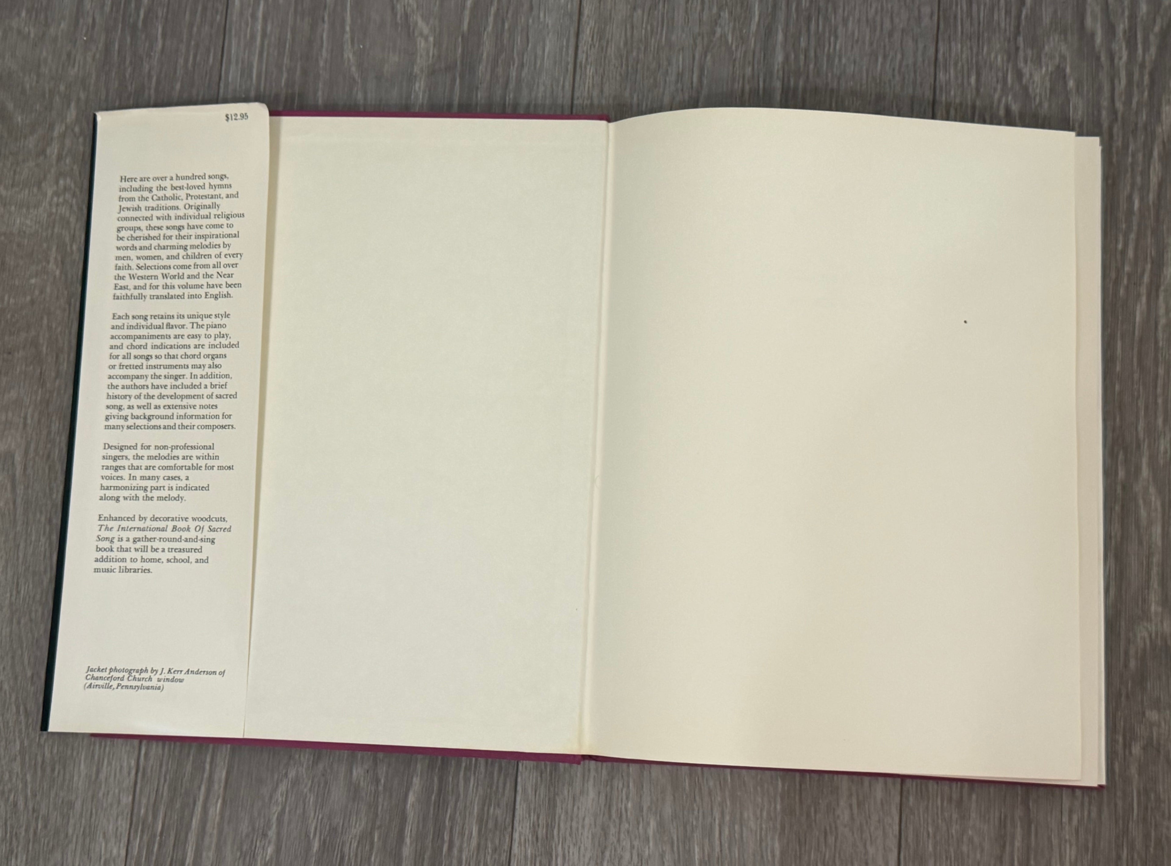 Vintage Sacred Song Sheet Music Book