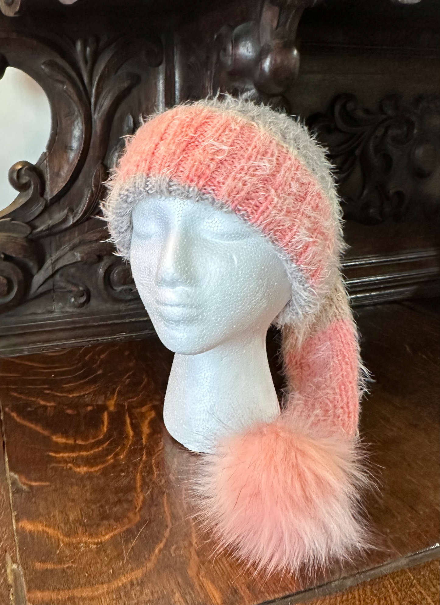 Soft and Cozy Pink Multicolor Stocking Cap