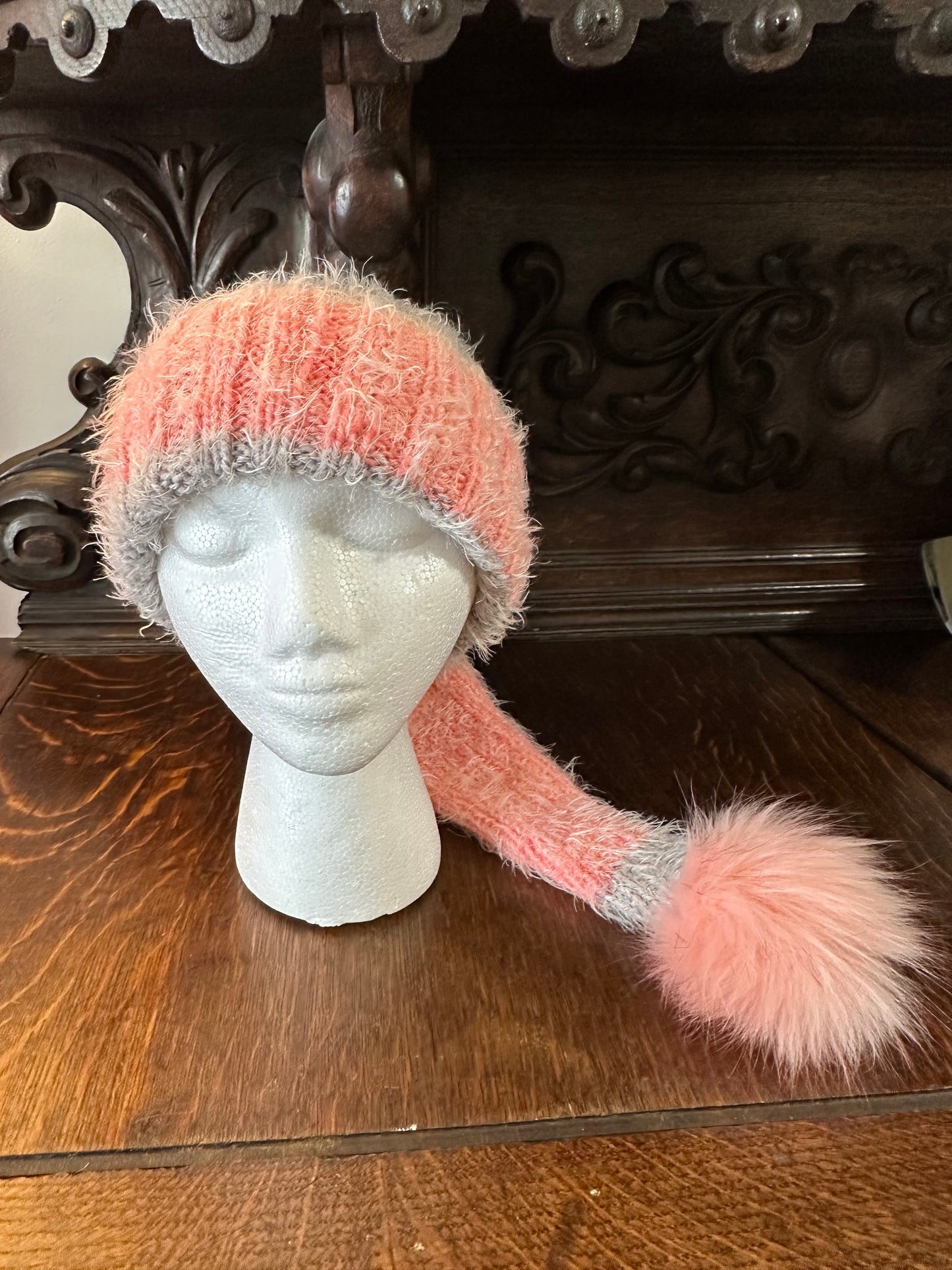 Soft and Cozy Pink Multicolor Stocking Cap