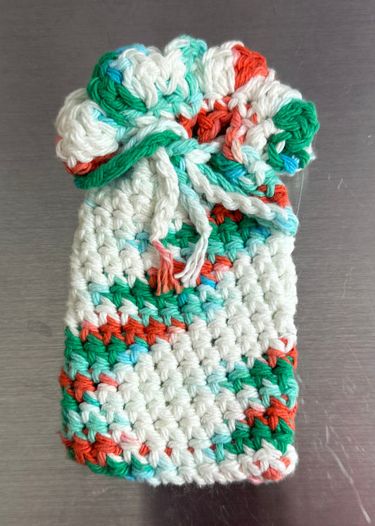 Handmade Crochet Soap Saver Eco-Friendly Cotton Soap Bag - Multicolor