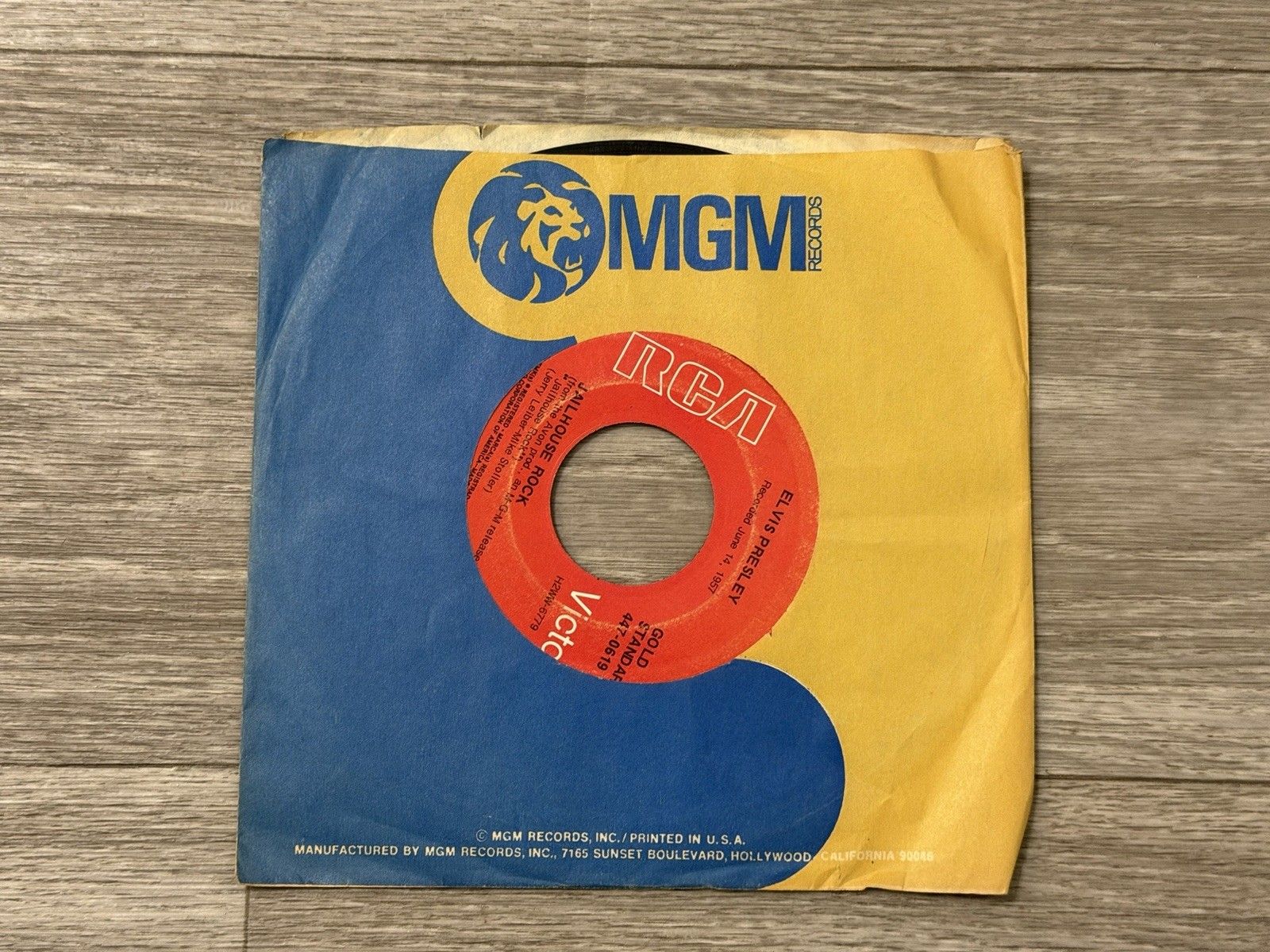 Elvis Presley Jailhouse Rock 7" 45
