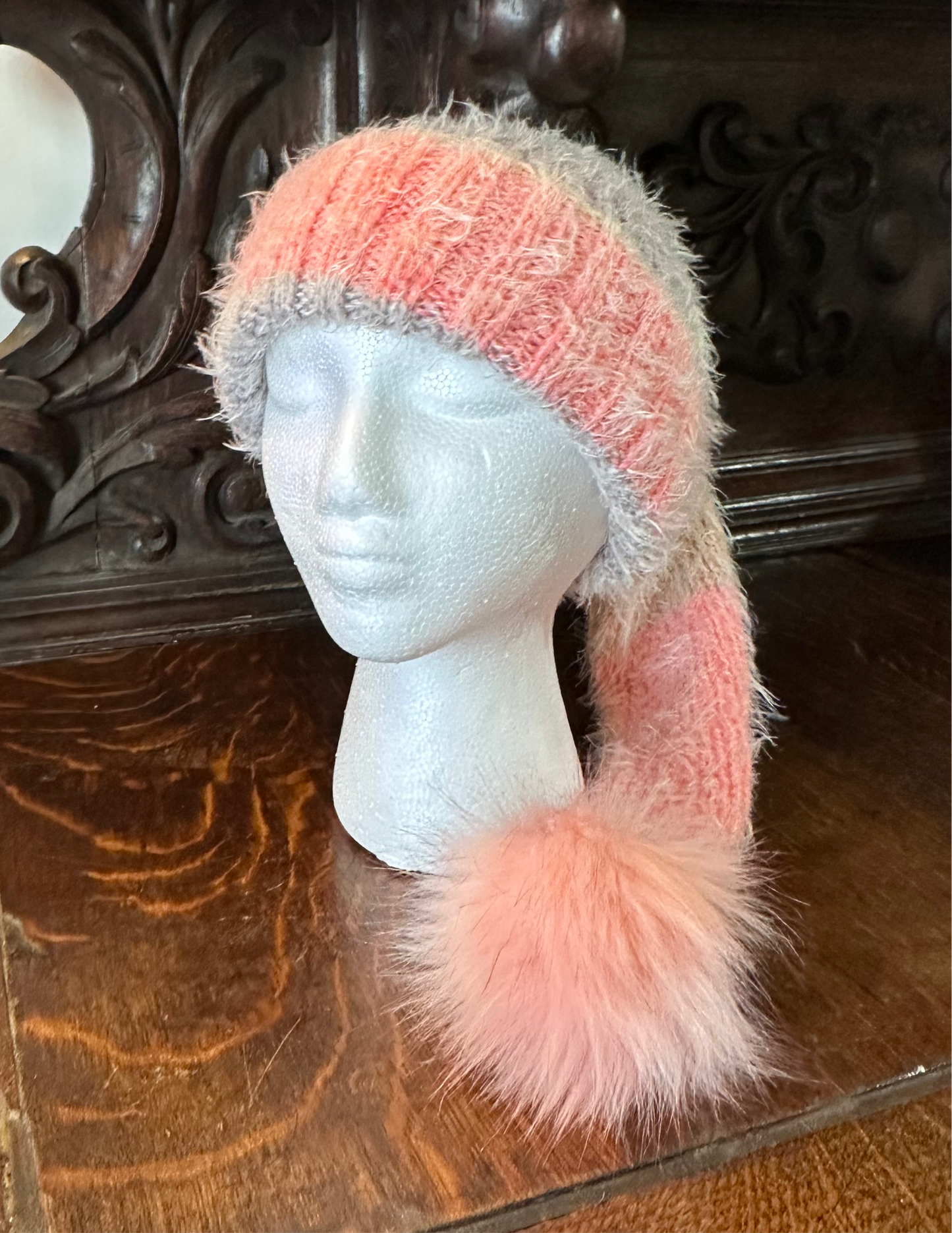 Soft and Cozy Pink Multicolor Stocking Cap