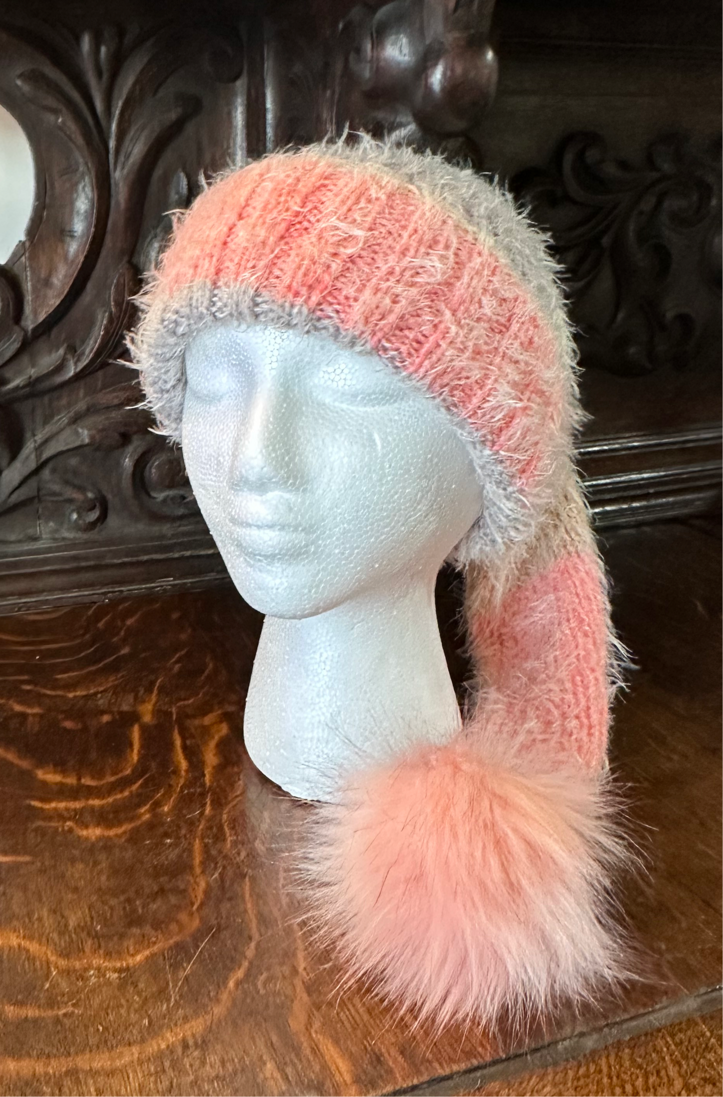 Soft and Cozy Pink Multicolor Stocking Cap
