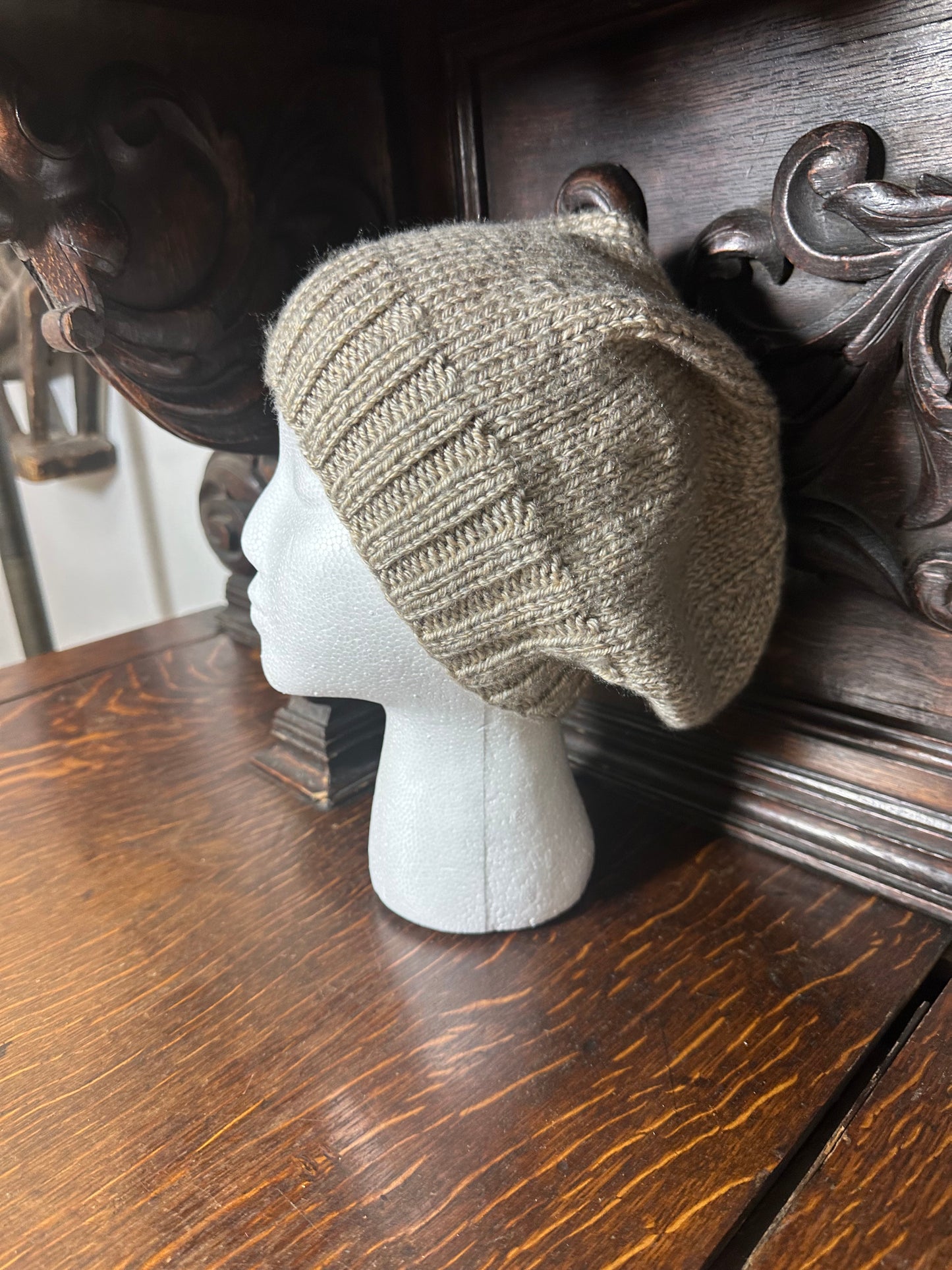 Slouchy Beige Beanie