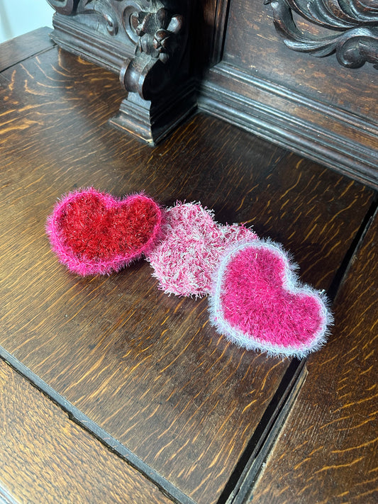 Heart Dish Scrubbies Set Of Three