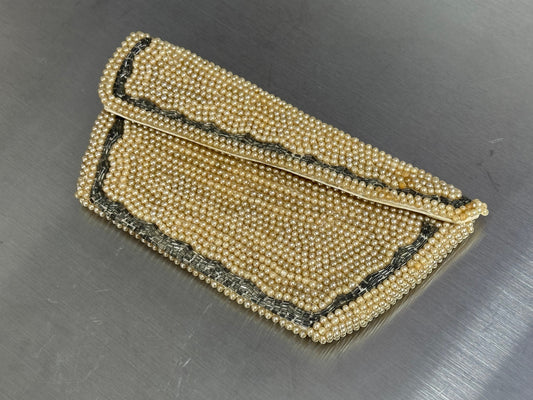 Vintage 1960s La Regale Pearl Beaded Clutch