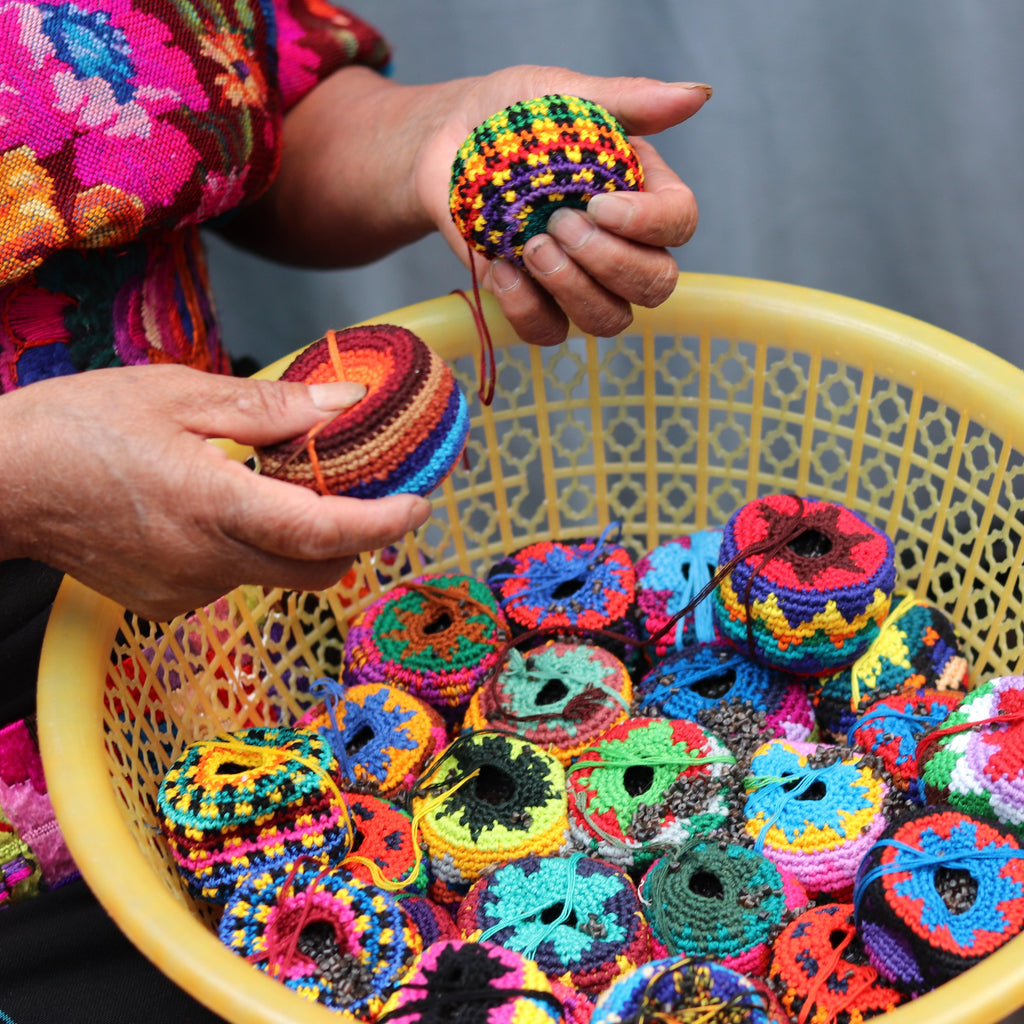 Foot Bag Knit Multicolor Sack Stress Ball Crochet - Guatemala