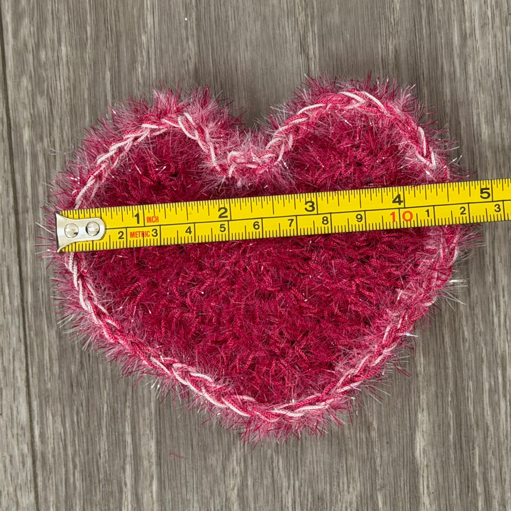 Heart Dish Scrubby — Handmade