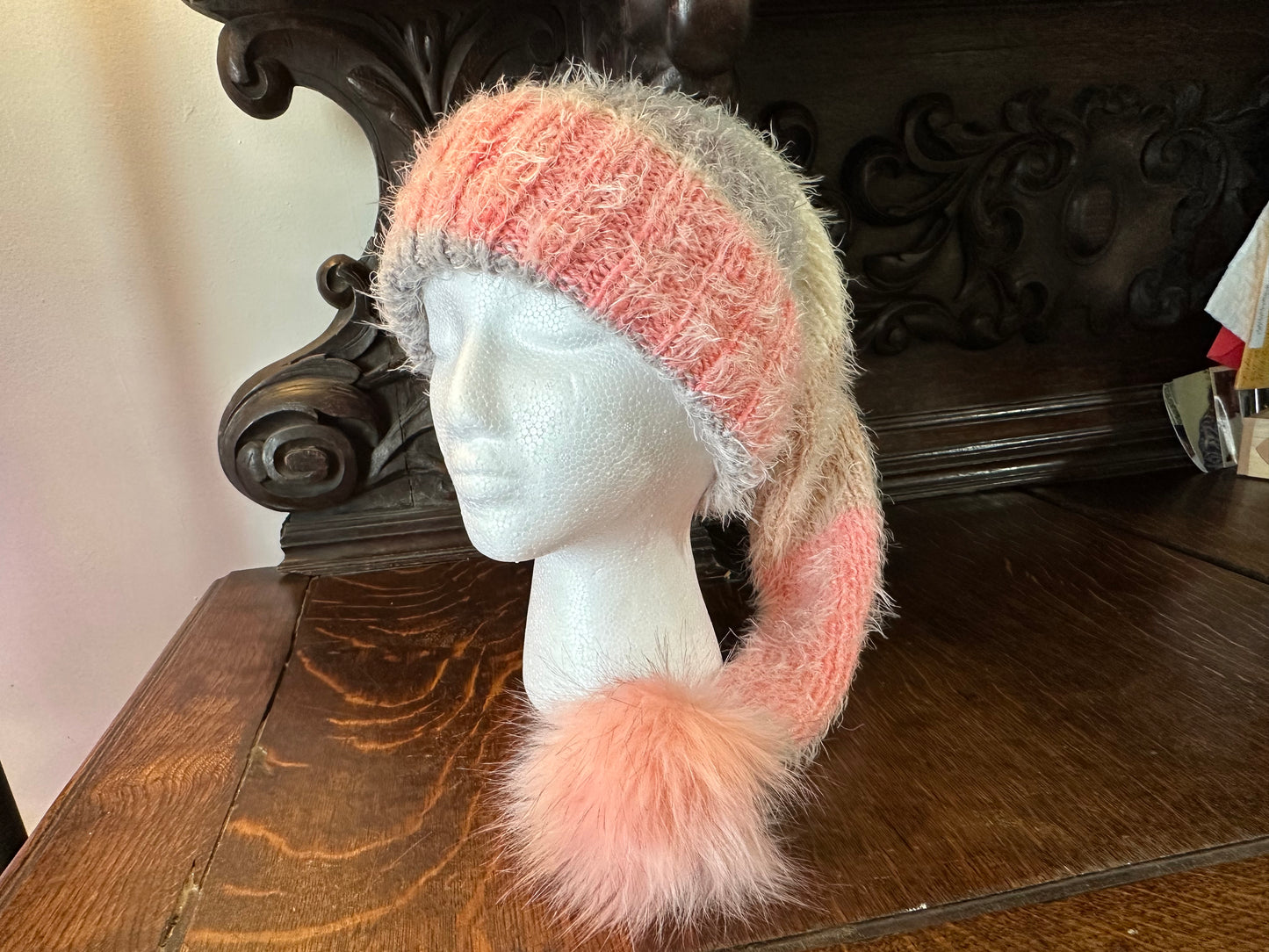 Soft and Cozy Pink Multicolor Stocking Cap