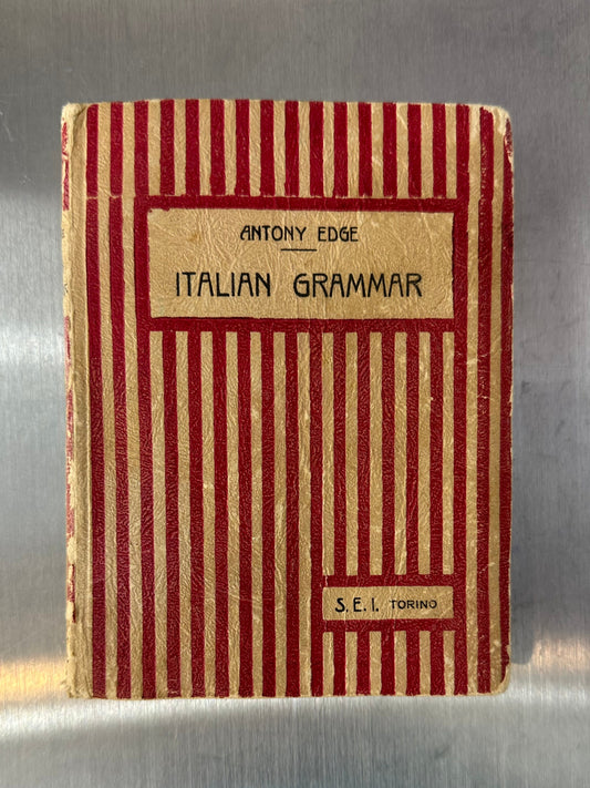 1944 Italian Grammar Antony Edge Language Book Vintage Reprinting