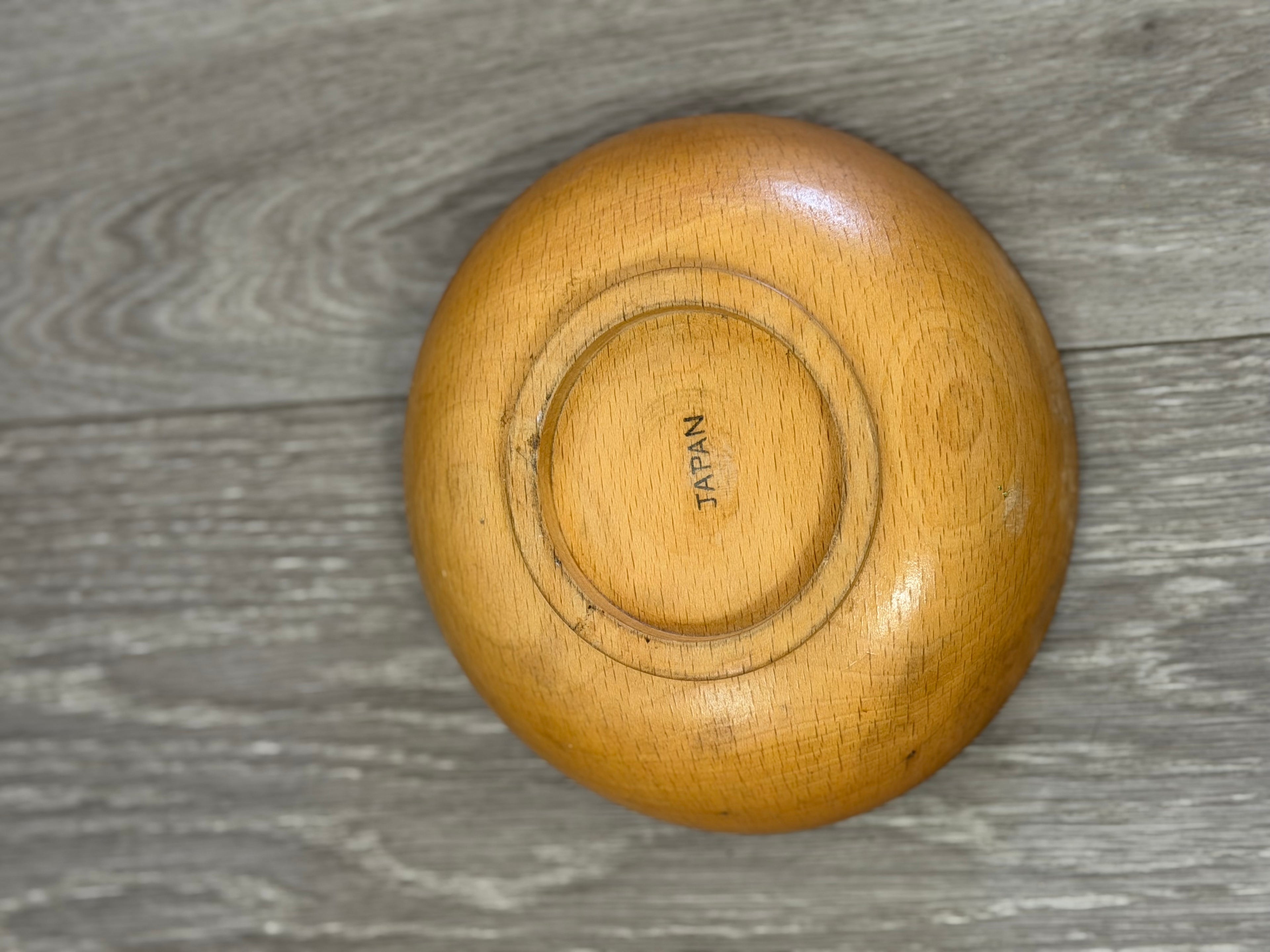 Vintage Japanese Wooden Bowl