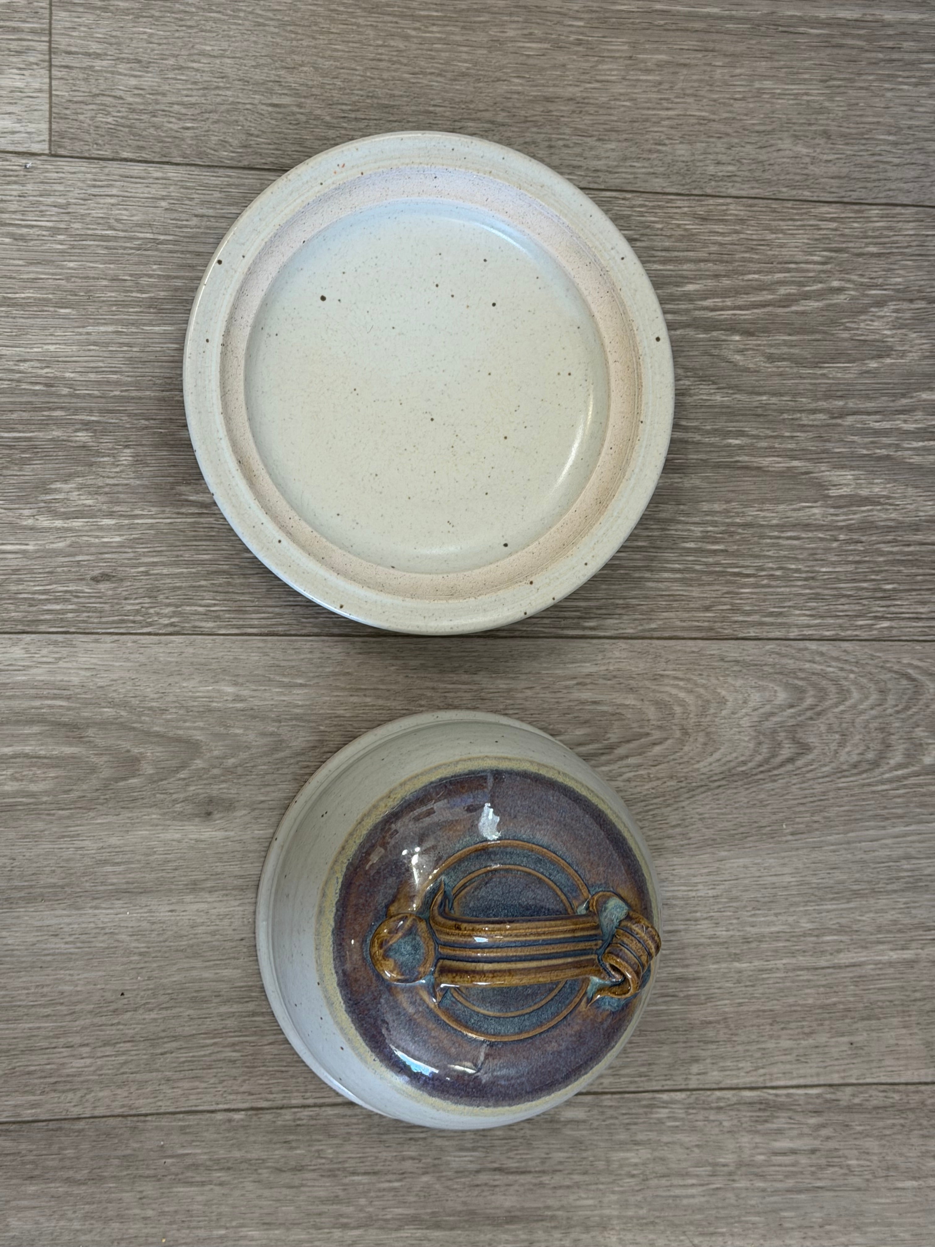 Vintage Studio Pottery Butter Dish