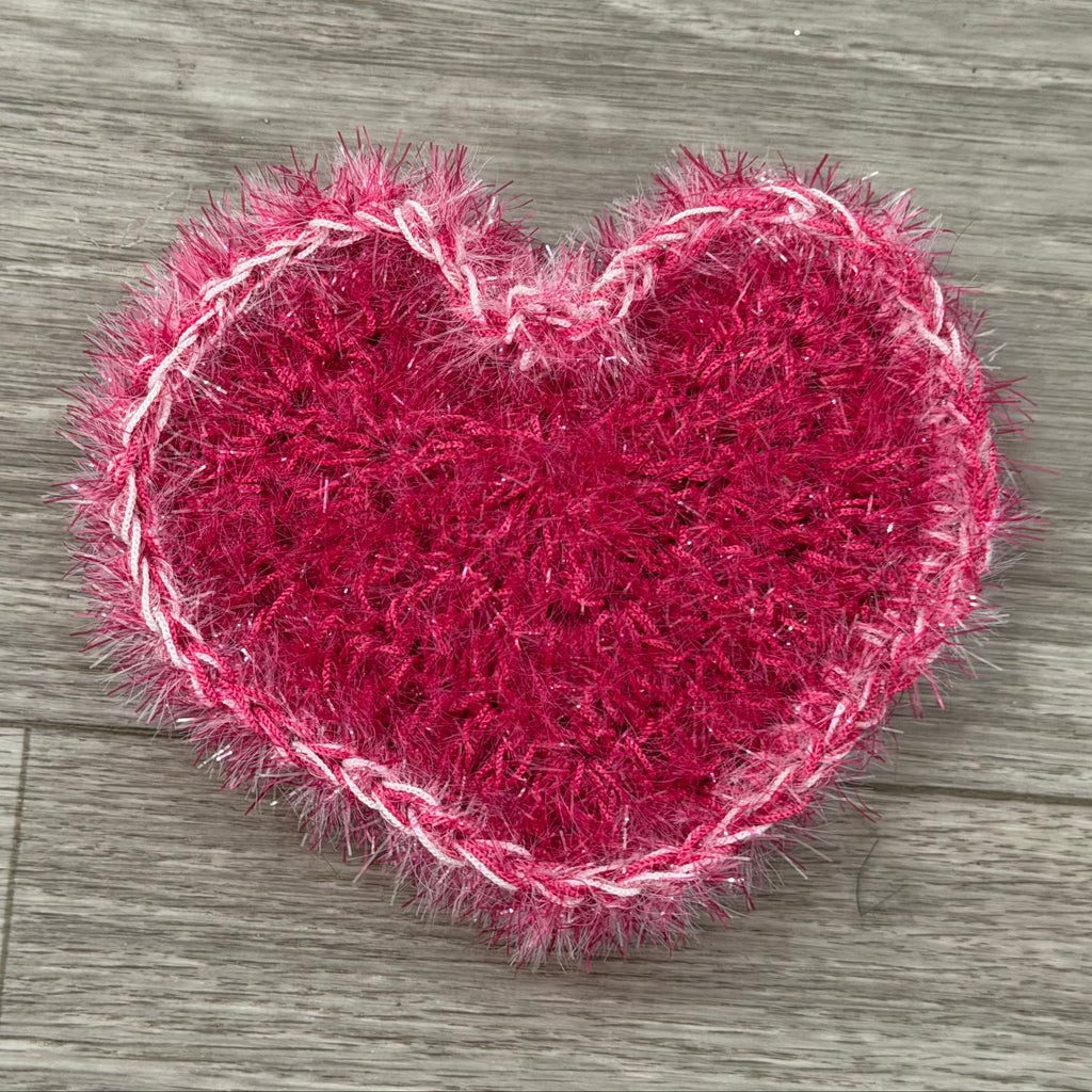Heart Dish Scrubby — Handmade