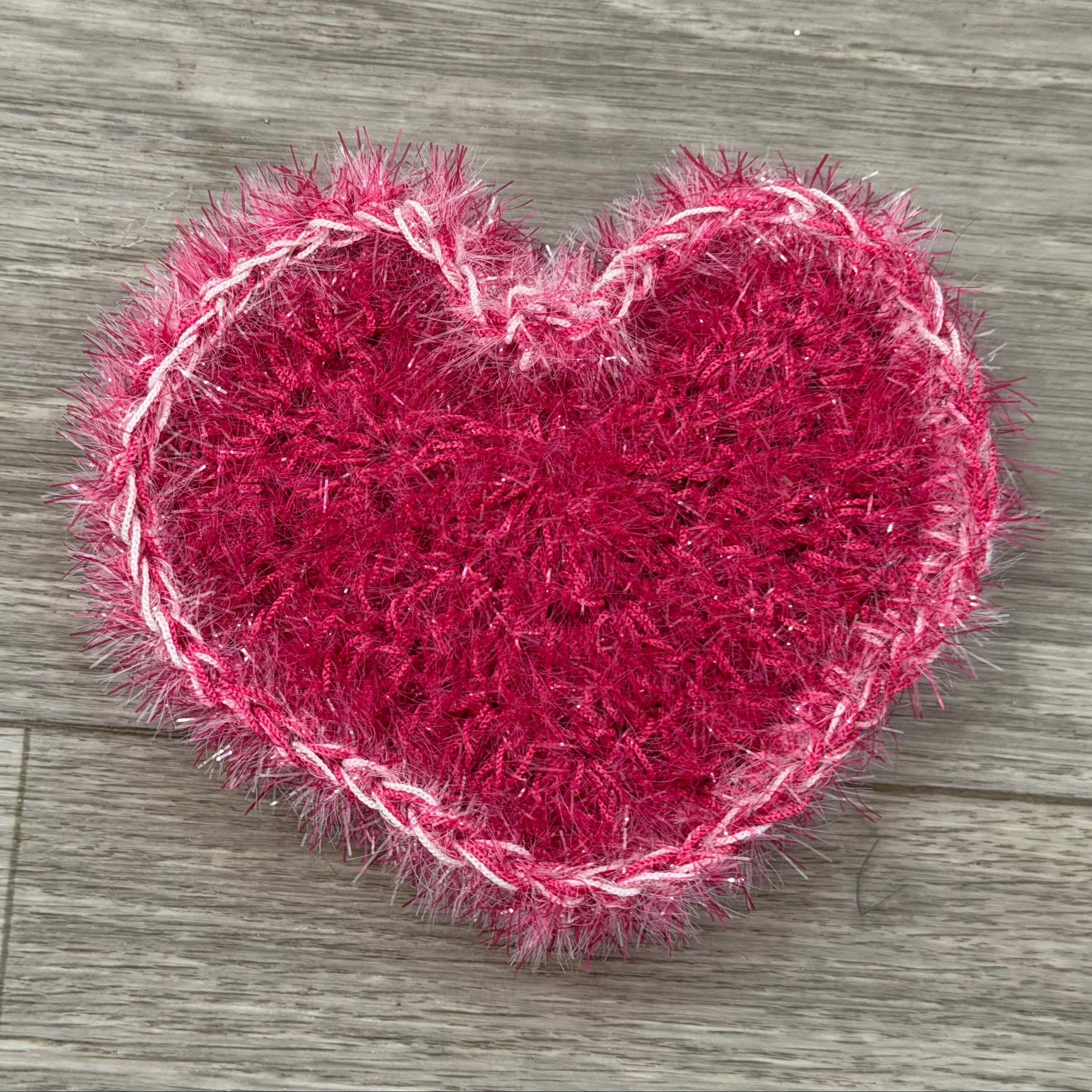 Heart Dish Scrubby — Handmade