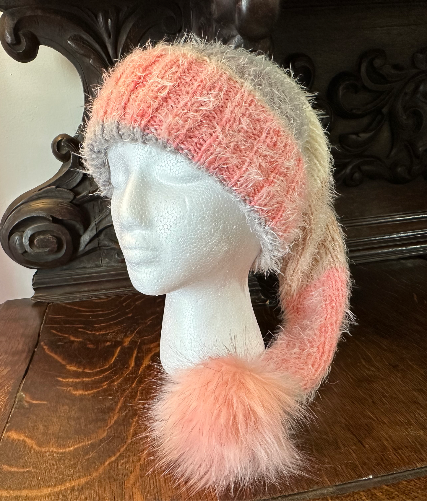 Soft and Cozy Pink Multicolor Stocking Cap