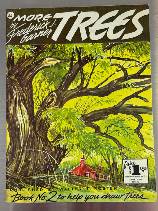 More by Frederick Garner Trees Drawing Art Vintage Softcover Book Foster Art