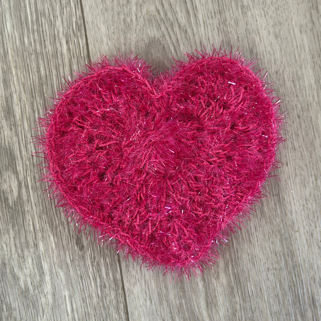 Heart Dish Scrubby — Handmade