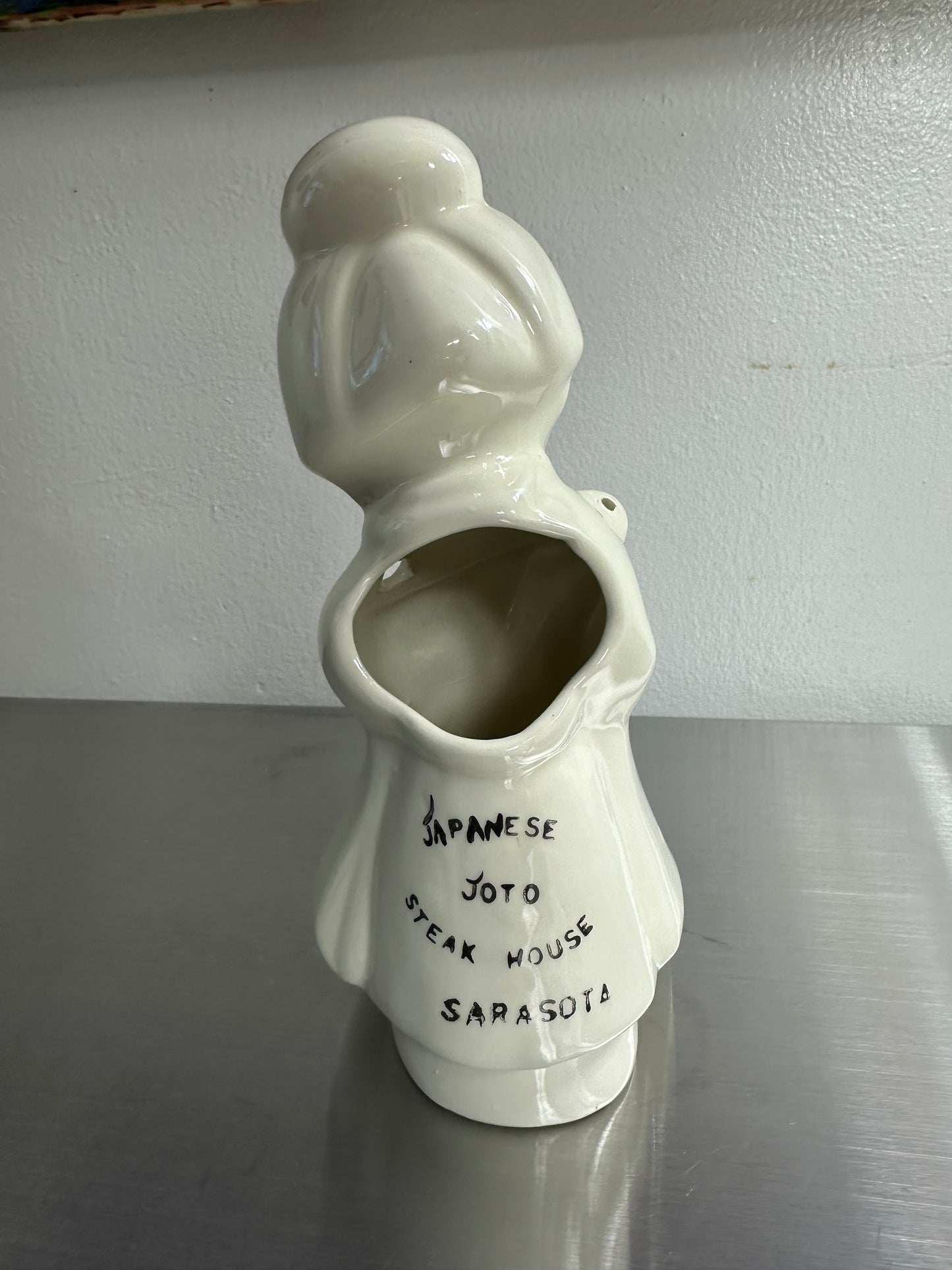 White Geisha in Kimono Ceramic Cocktail Drink Bar Tiki Mug Saratoga Souvenir