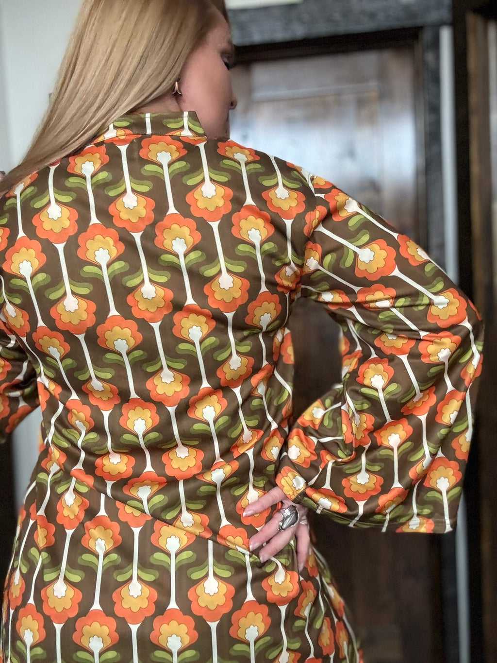 Tulip Garden Retro Bell Sleeve Dress
