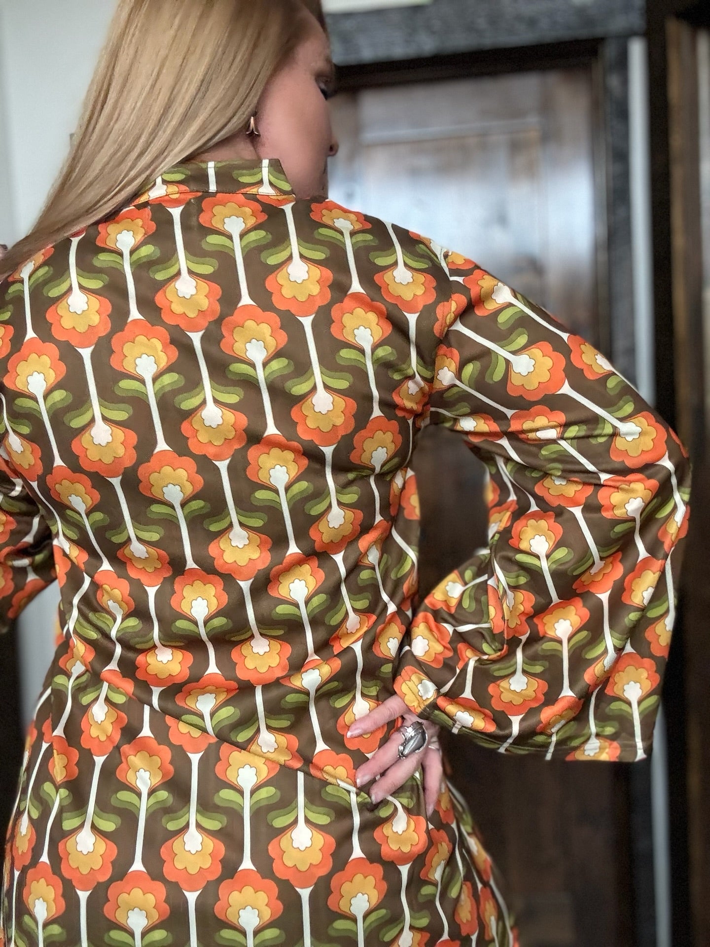 Tulip Garden Retro Bell Sleeve Dress