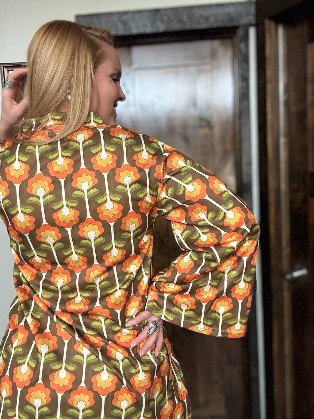 Tulip Garden Retro Bell Sleeve Dress