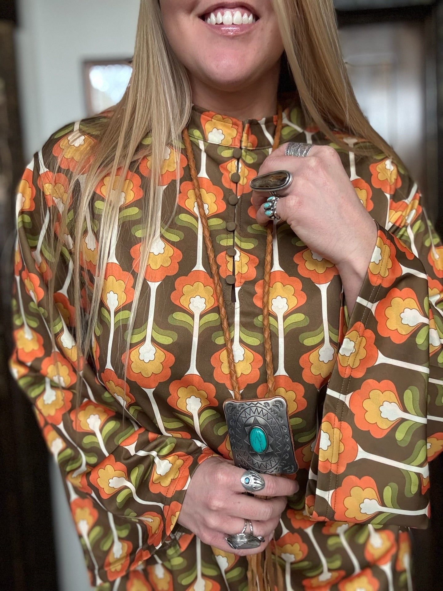 Tulip Garden Retro Bell Sleeve Dress