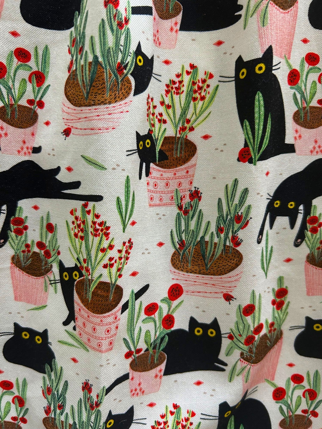 Women's Cats & Plants Collared Dress