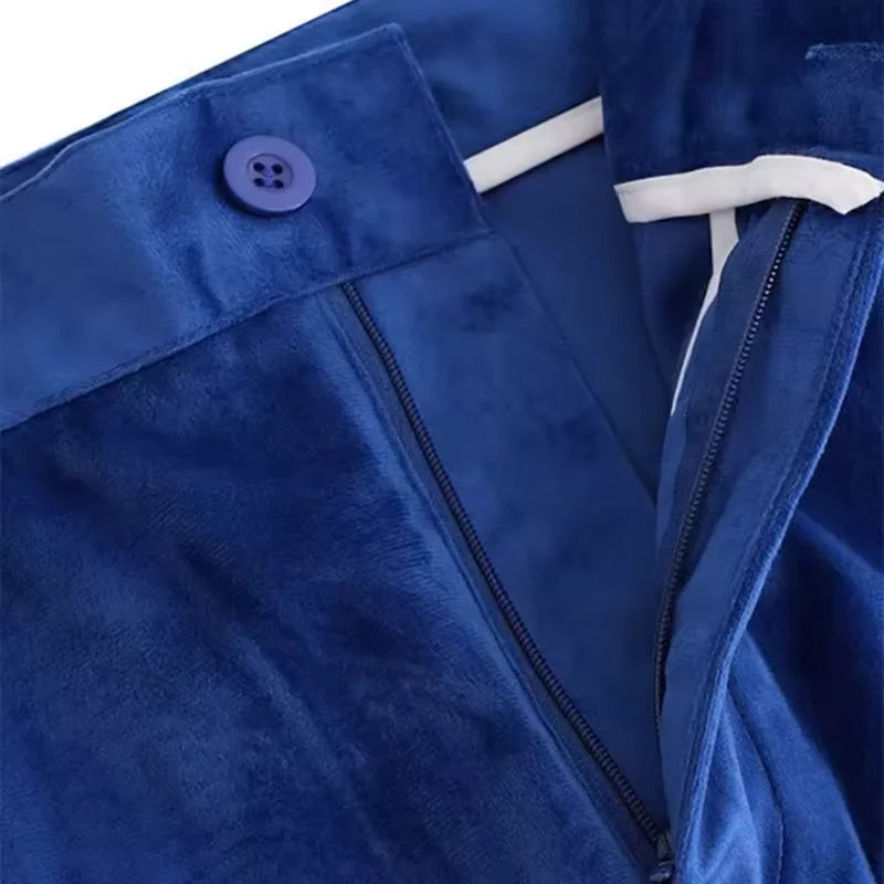 Men's Velvet Flare Pants