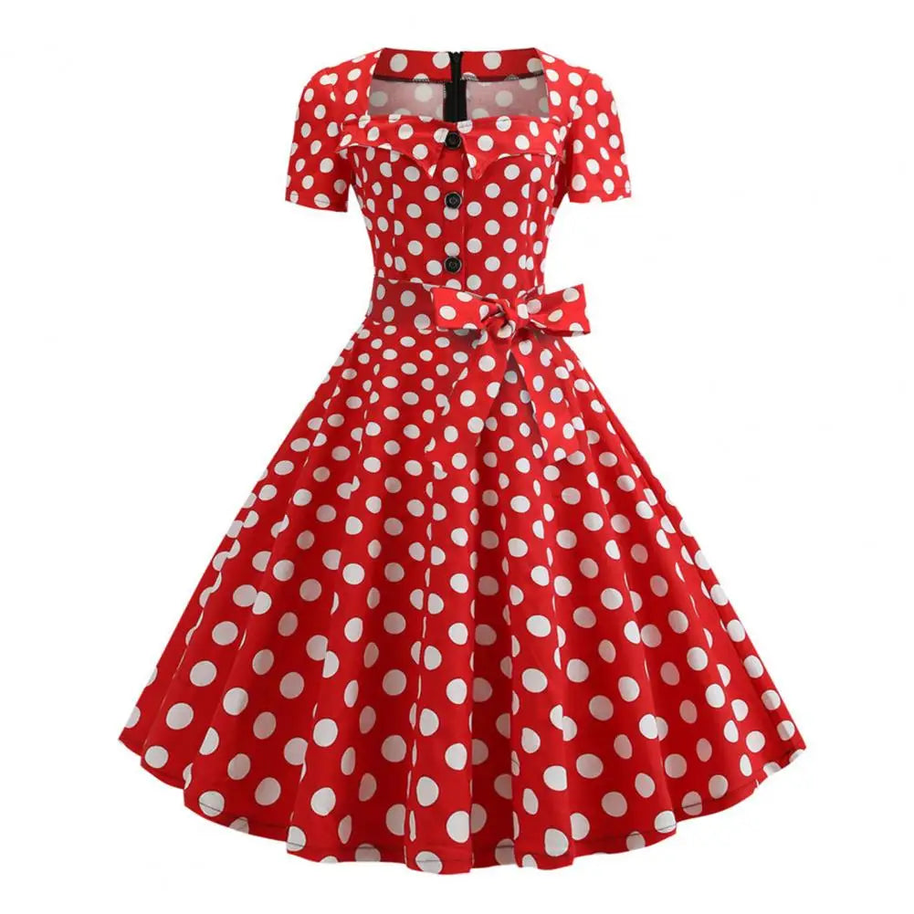 Polka Dot Rockabilly Swing Dress