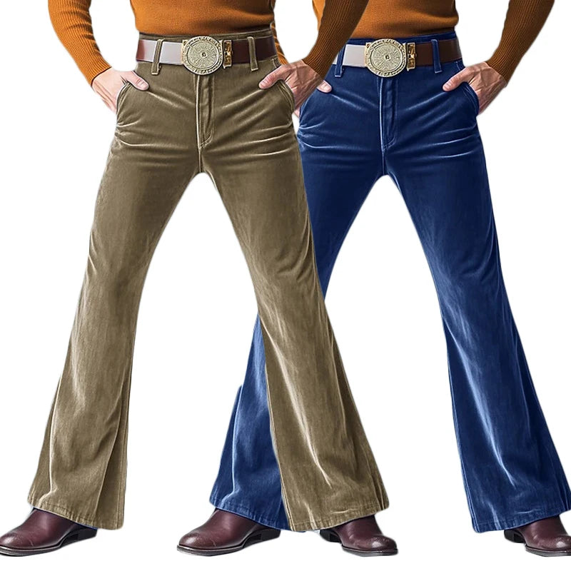 Men's Velvet Flare Pants