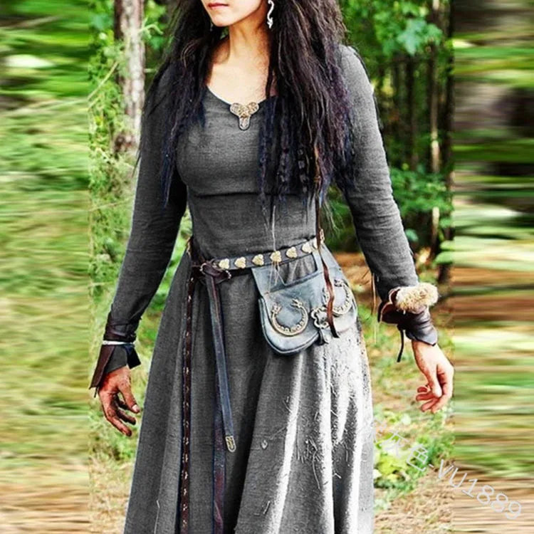 Medieval Maxi Dress Long Sleeve
