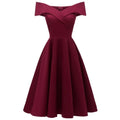 Off-Shoulder Retro Swing Dress
