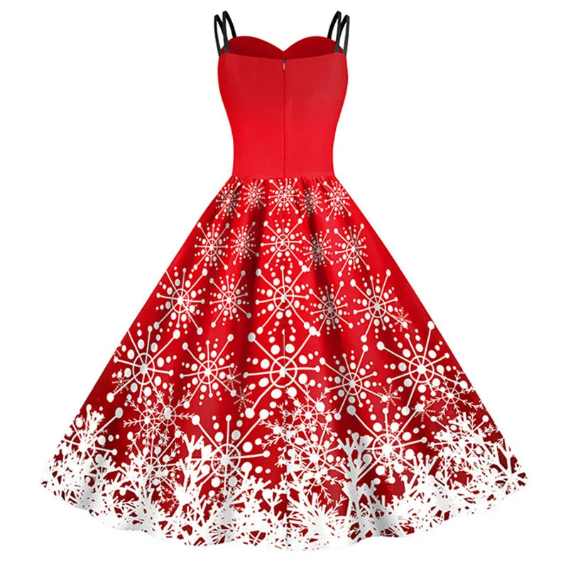 Holiday Snowflake Spaghetti Strap Dress