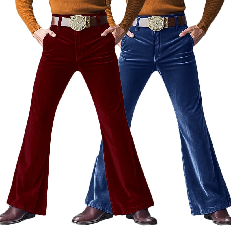 Men's Velvet Flare Pants