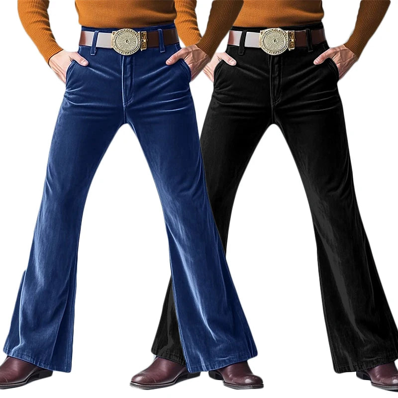 Men's Velvet Flare Pants
