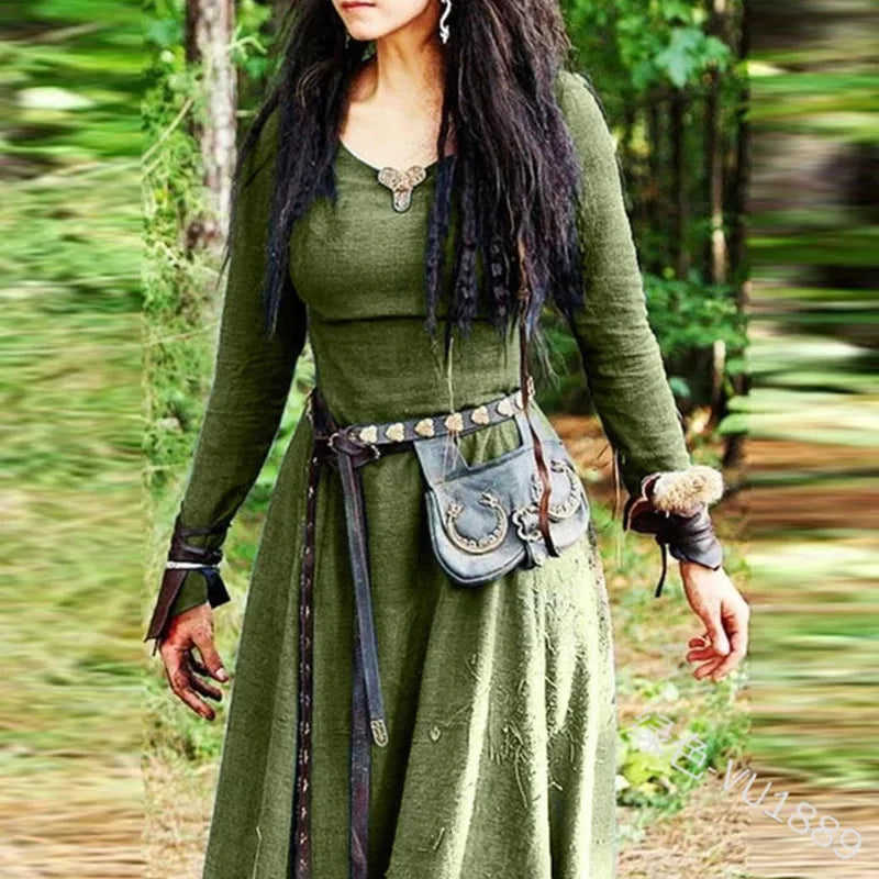 Medieval Maxi Dress Long Sleeve