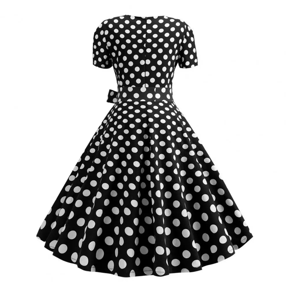 Polka Dot Rockabilly Swing Dress