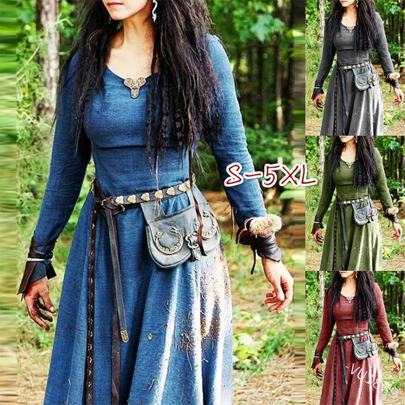 Medieval Maxi Dress Long Sleeve