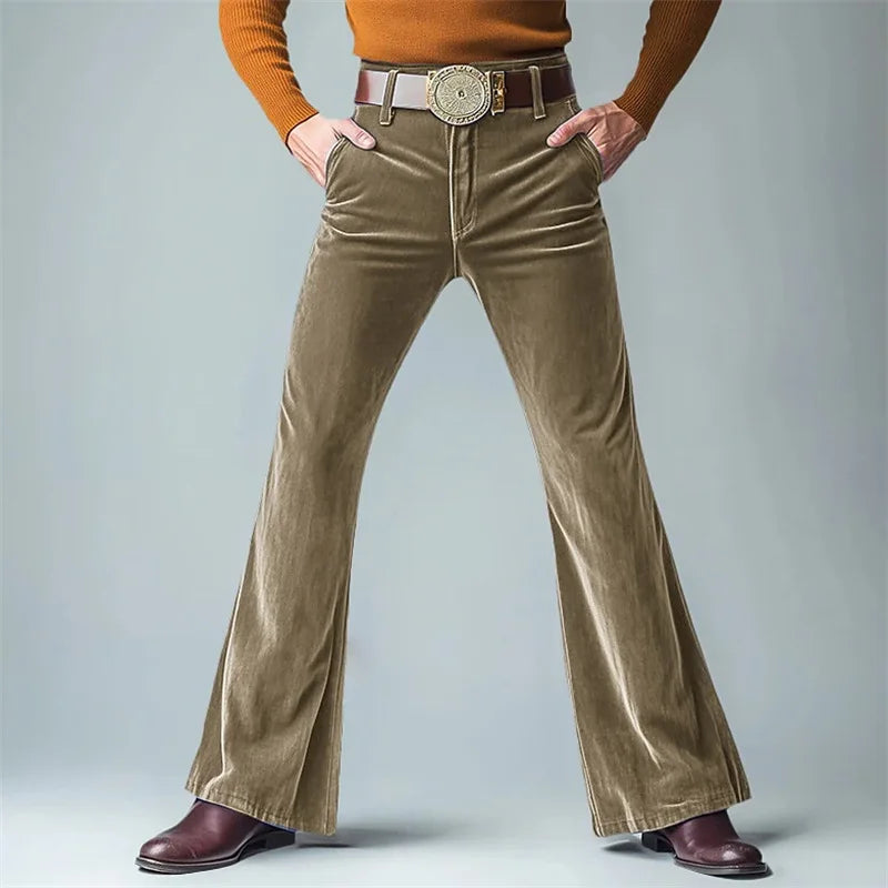 Men's Velvet Flare Pants