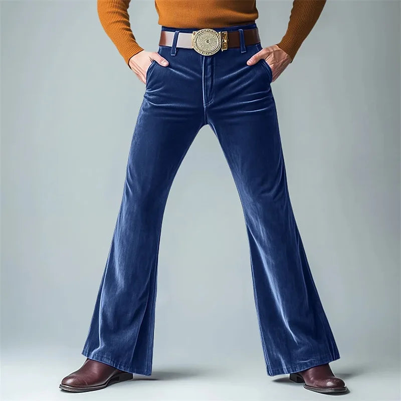 Men's Velvet Flare Pants