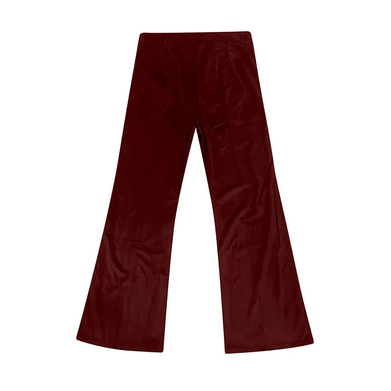 Men's Velvet Flare Pants
