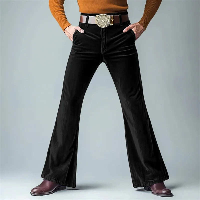 Men's Velvet Flare Pants