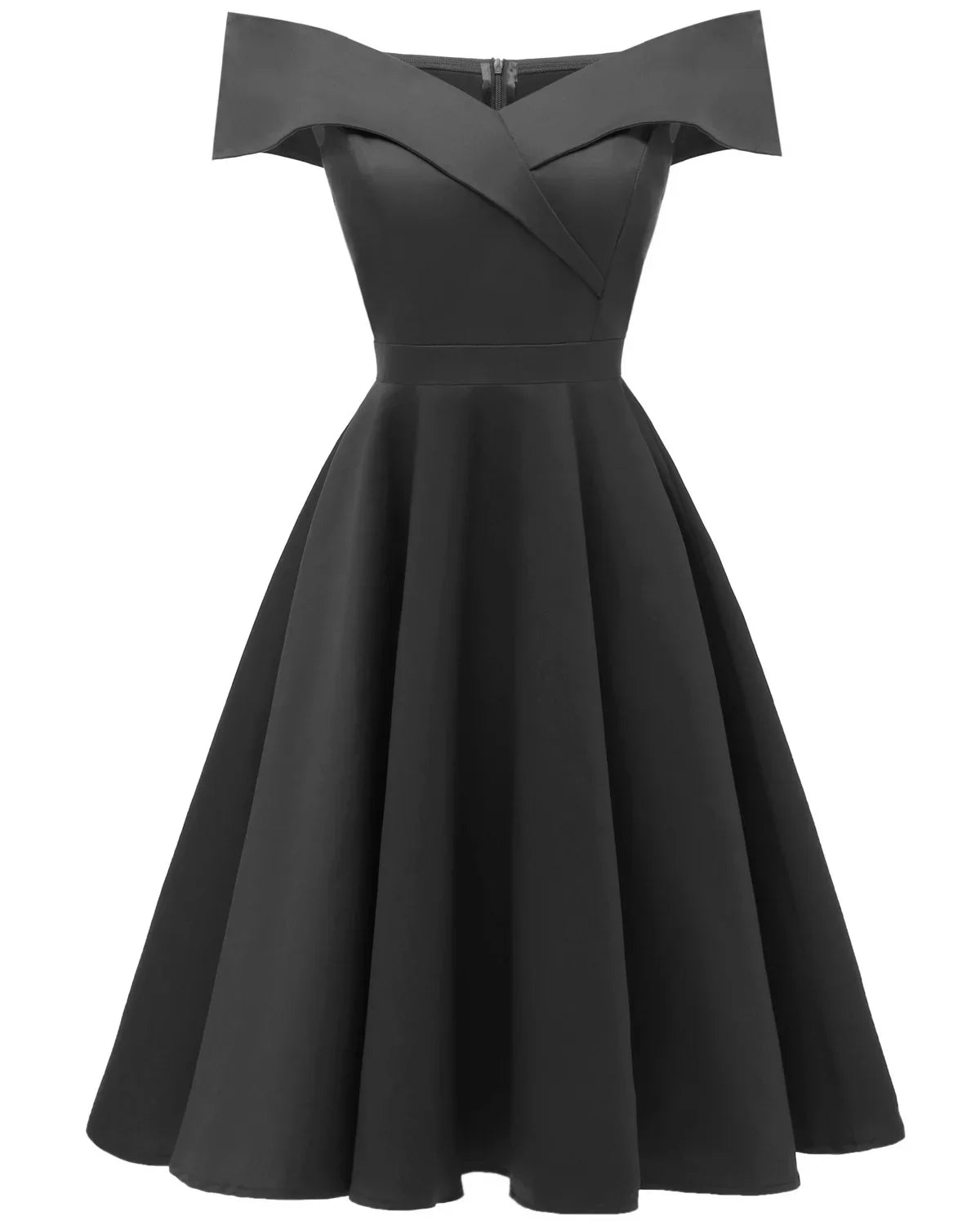 Off-Shoulder Retro Swing Dress