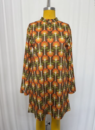 Tulip Garden Retro Bell Sleeve Dress