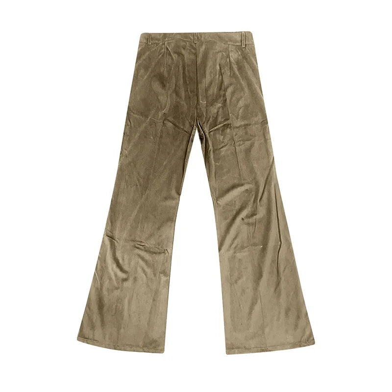 Men's Velvet Flare Pants