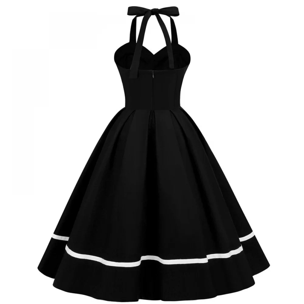 Retro Halter Swing Dress