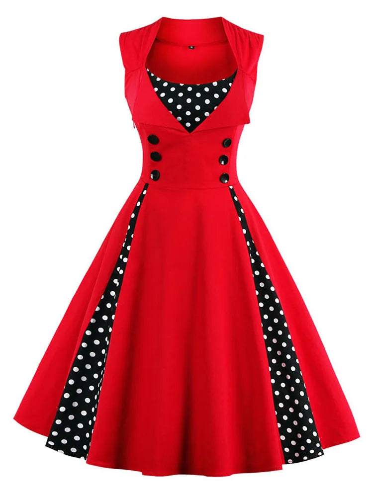 1950s Rockabilly Swing Dress