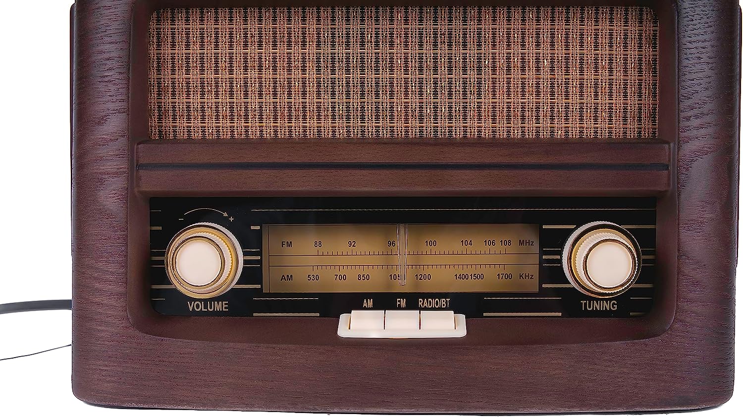 Vintage Retro Bluetooth Radio with Wireless Charging