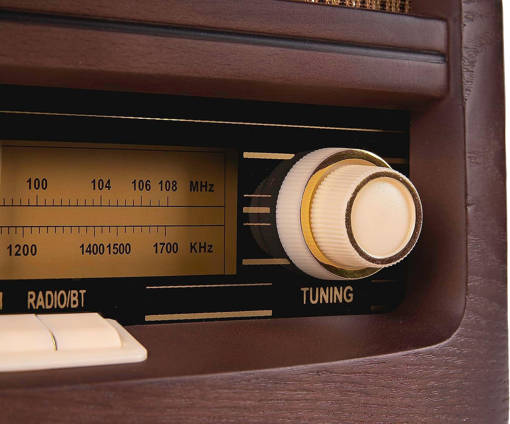 Vintage Retro Bluetooth Radio with Wireless Charging
