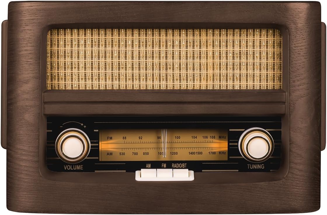 Vintage Retro Bluetooth Radio with Wireless Charging